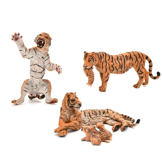 Modelo de animal salvaje de simulación de PVC sólido, tigre, león, elefante africano, rinoceronte, juguete