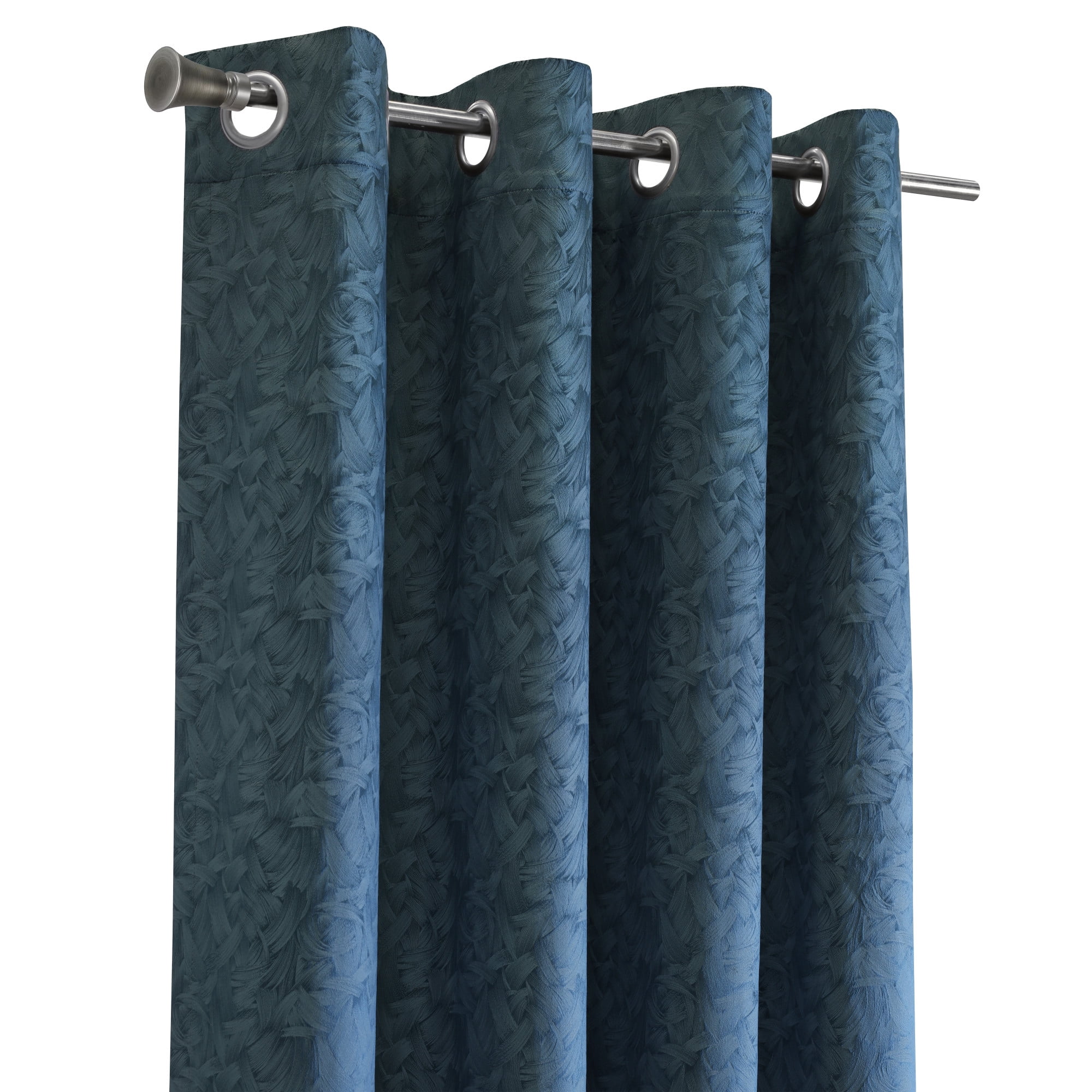Loft Living Bonsai Room Darkening Grommet Indoor Curtain 52 x 84 in Navy