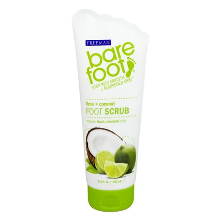 Sea Minerals Foot Scrub - Freeman Bare Foot Foot Scrub Lime + Coconut, 5.3 FL OZ