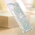 thumbnail image 3 of Liquid Quicksand Case for Samsung Galaxy A06 with Diamond Kickstand, Luxury Fun Glitter Sparkle Flowing Clear Bling Cover Case for Samsung Galaxy A06. -Silver, 3 of 14