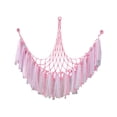 thumbnail image 1 of Hamaca de juguete de macramé bohemio, soporte de almacenamiento de animales de peluche, organizador de juguetes de red para 107cmx107cmx140cm Zulema Red para hamacas, 1 of 8