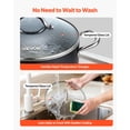 thumbnail image 6 of VEVOR Aluminum Stock Pot, 8-Quart Nonstick Ceramic Coated Pot with Glass Lid, PFOA-Free, PFAS-Free, Compatible with Gas Stoves, Induction Cooktops, Electric Stoves, for Soups, Stews, and Pasta, 6 of 9
