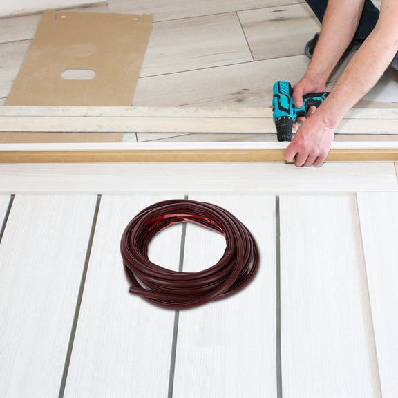 HONITANO Brown Tpe Door Bottom Seal p for Soundproofing and Insulation Around Door Frames