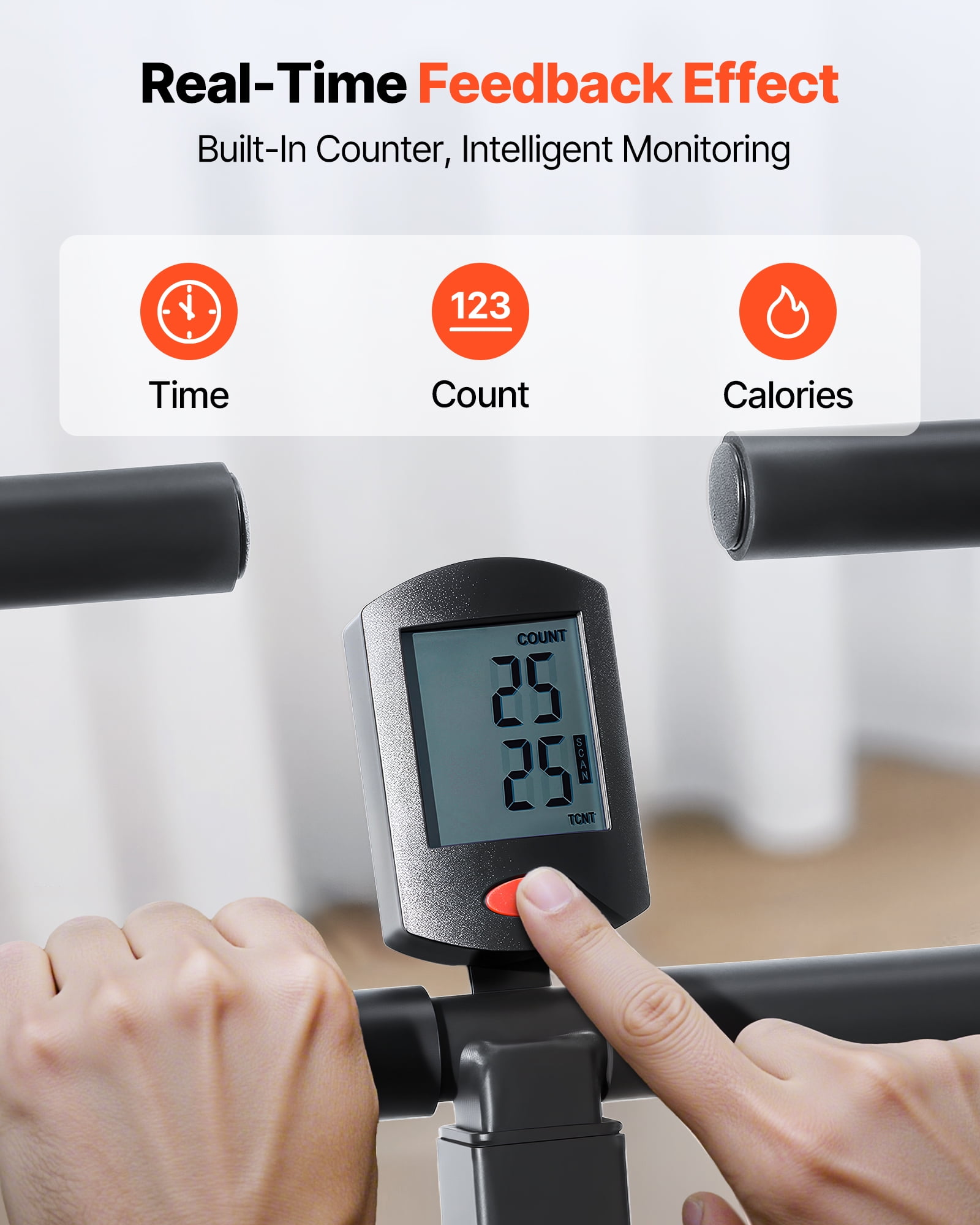 VEVOR Squat Machine, Deep Squat Rowing Machine for Home, Easy Setup & Foldable Exercise Equipment, Glute Trainer Machine with 2 High-Strength Resistance Bands, Glutes & Leg Home Workout Machine,Black