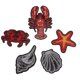 thumbnail image 2 of 5 piezas de marinos Zulema apliques decorativos Parches de hierro Parches de costura para animales, 2 of 8