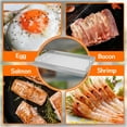 thumbnail image 4 of 100% Stainless Steel Griddle, Universal Griddle for Gas Grills with Grease Groove, for Gas and Charcoal Grilling, Camping Parties and Gatherings, 23”×16”, 4 of 9