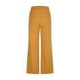 thumbnail image 5 of FRSASU Women's Dress Pants Wide Leg Pull On Stretchy Work Slacks High Waisted Business Casual Straight Trousers with Pockets Yellow, 5 of 9