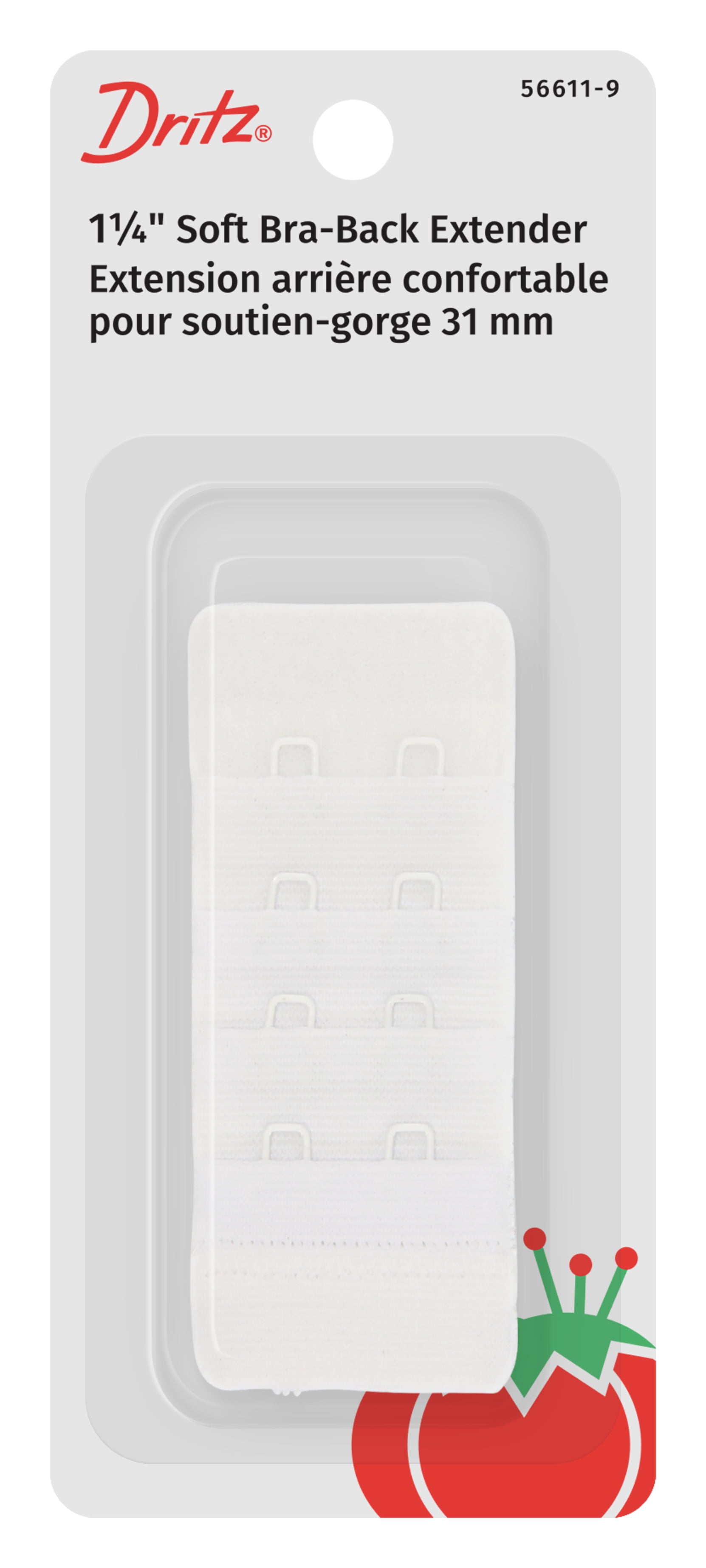 (3 pack) Dritz 1.25" Soft White Bra Extender Hooks, 2 Count