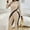 Apricot, variant on ZOELNIC Women's 2 Piece Outfit Sexy Asymmetrical Hem Long Sleeve Top And Wide Leg Pants Sets Elegant Vacation Going Out Suit, S