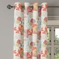 thumbnail image 2 of Ambesonne Floral Grommet Curtain, Retro Warm Colored Fall, 50" x 108", Coral Yellow Grey, 2 of 6