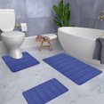 thumbnail image 6 of Skimskl 3-Piece Foam Bath Mat Set - Ultra Soft, Absorbent, Non-Slip Bathroom Rugs with Rubber Backing, Machine Washable, 16X24In, 16X20In, 15X17In, Dark Colors, 6 of 6