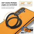 thumbnail image 5 of Allytechgroup Magnetic Case for Samsung Galaxy S24, Ring Holder Kickstand Hybrid Compatible with Magsafe & Car Mount Anti-Scratch Phone Case Cover for Women Men, Orange, 5 of 6
