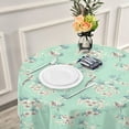 thumbnail image 6 of Coolnut Green Flowers and Birds Tablecloth 60 Inch Round Tablecloths Washable Polyester Fabric Table Cloths Cover for Dining Table, Party, Banquet - Great House Decor, 6 of 7