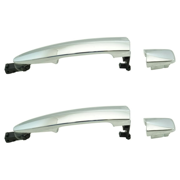 TRQ Chrome Exterior Outside Door Handle Rear Kit Pair for Murano Sentra Maxima DHA35612