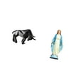thumbnail image 5 of CarpNettore Modern Resin Bull and Graceful Virgin Mary Figurine Abstract Collectible Sculpture for Entryway Tabletop Desk Shelf Office Bedroom Religious Ornament, 5 of 8