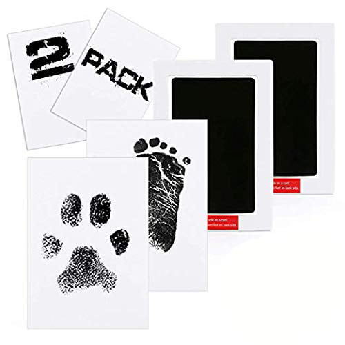 Christening Gift Newborn New Baby footprint hand foot print Kit set White Frame 