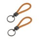thumbnail image 1 of Llavero de coche único Bargains Llavero universal con anillo para llaves de control remoto para casa de cuero aleación de zinc naranja 2 Pcs, 1 of 6