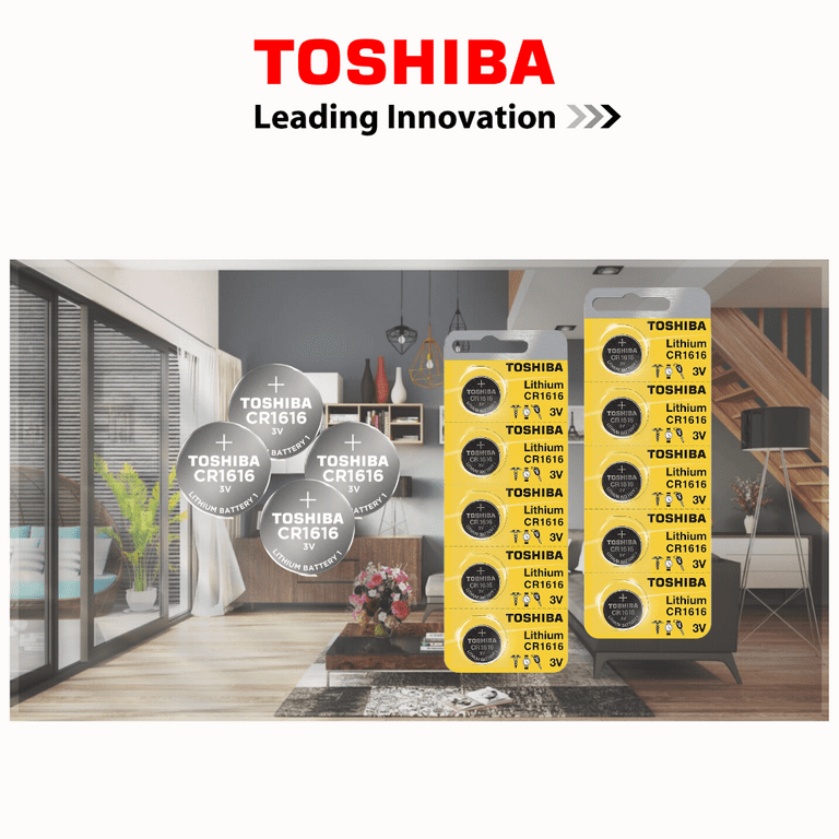 Toshiba CR1616 Battery 3V Lithium Coin Cell (1PC)