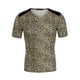 thumbnail image 5 of Inspire Chic Conjunto Camiseta de Hombre con Estampado de Leopardo, Cuello en V, Manga Corta, Talla M, Beige, 5 of 6
