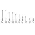 thumbnail image 5 of 30 Paquetes de Vástagos Articulados para Atar Moscas de material acero Inoxidable, 5 Tamaños, Aparejos de Bricolaje Cola Vástago articulado de calavera de pescado, 5 of 5