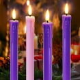 Set of 4 LED Advent Candle Lights BatteryOperated Taper Candles for