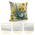 thumbnail image 4 of Shangniulu Short Plush Pillow Covers Sunflower Decor Floral Butterfly Farmhouse Seasonal Square Pillow Case for Bedroom, Sofa, Car Decoration Both Sides, 4 of 5