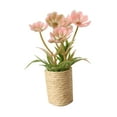 thumbnail image 4 of Adorno de bonsái en miniatura a escala 1/12, simulación de flores en macetas en miniatura Rosa, 4 of 9