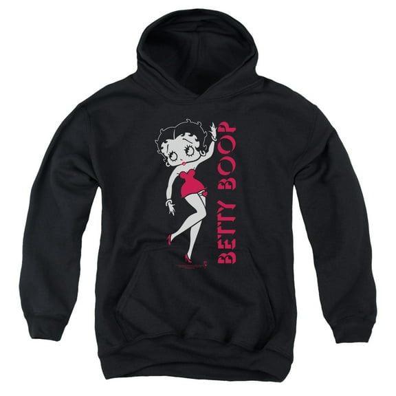 Betty Boop Classic Youth Pullover Hoodie Sweatshirt Black