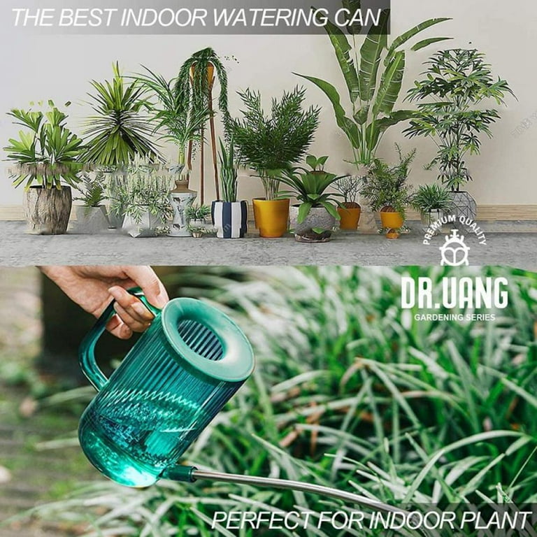 40 oz Green Metal Watering Can with Long Spout