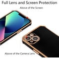 thumbnail image 4 of Case for iPhone 13 6.1" Luxury Plating Edge Case Cover Slim Lightweight Glossy Bling Phone Case Soft TPU Shockproof Bumper Case Electroplated Case,Black, 4 of 6