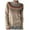 Z-Khaki, variant on zaveiop Women's Fair Isle Sweater Casual Crewneck Long Sleeve Lightweight Vintage Knit Jumper Tops (Brown, 3XL)