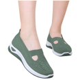 thumbnail image 3 of NOKIO Women’s Orthopedic Slip-On Sneakers Breathable Woven Walking Shoes Soft Foam Arch Support Hands-Free Design Lightweight Casual Footwear, 3 of 6
