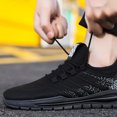 thumbnail image 4 of Zapatos para correr de aire para hombre negros Tenis casuales Caminar Gimnasio atlético Moda Zapatillas ligeras sin cordones, 4 of 7