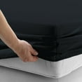 thumbnail image 4 of IR Imperial Rooms 2 Pack Fitted Sheet Ultra-Soft Microfiber Deep Pocket 16” Black Queen, 4 of 8