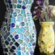 thumbnail image 2 of Azulejos de mosaico de vidrio brillante con purpurina de colores, 200 g, a granel, color azul, 2 of 2