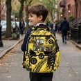 thumbnail image 4 of Jeiento Kids Backpack for School Elementary Primary School Boys 17 Inch Backpack Yellow Tractor Lightweight Water-Resistant Large Capacity Bookbag with Multi-Pocket for Travel Hiking, 4 of 7