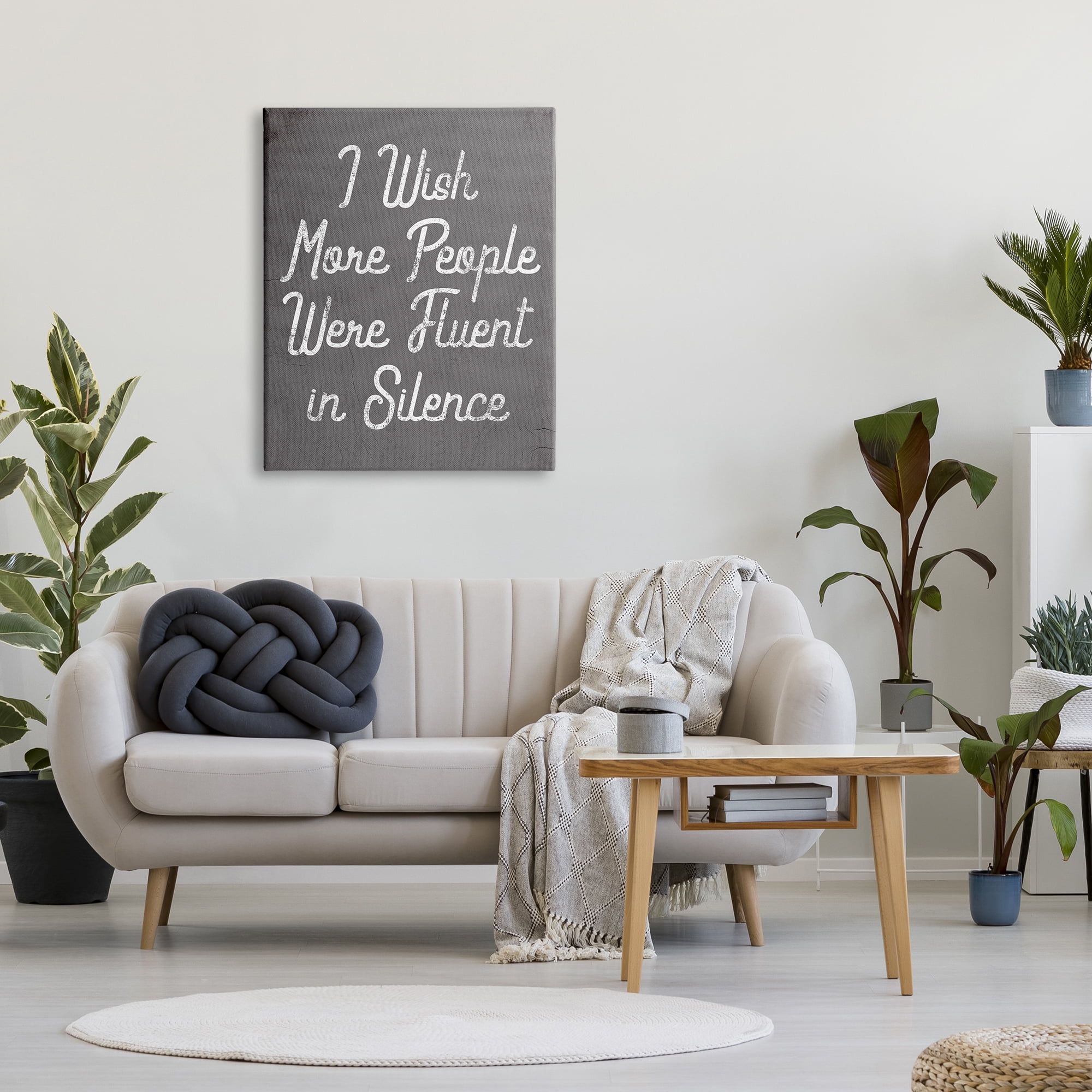 Stupell Industries Fluent in Silence Funny Introvert Phrase Quiet Time, 30 x 40, Design by Daphne Polselli