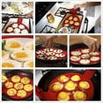 thumbnail image 5 of Wellbom 2Pc Silicone Pancake Mold, Reversible Cake Mold, Non Stick Egg Rings, Reusable Pancake Ring, Red, 5 of 5