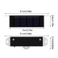 thumbnail image 3 of Solar Powered Outdoor Wall Lights - 4 Pack Waterproof Garden Lights with 2 LEDs | 8-10H Lighting Time | Warm White Balcony & Yard Decoration | AAA Battery & Solar Panel, 3 of 7