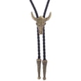thumbnail image 1 of Minnieouse Corbatas doradas para hombres Bolo de moda estadounidense Corbata de collar de estilo occidental ajustable como regalo perfecto con cuerno de Type3 NO3 Minnieouse AP004546-03, 1 of 6