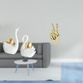 thumbnail image 2 of estatua de cisne,Estatuas y figuritas de cisne de cerámica modernas Esculturas,Escultura de animales Decoración centro de mesa,Escultura de estatua,Estatuas y figuras con gestos de los dedos, 2 of 8
