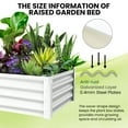 thumbnail image 3 of Raised garden bed, rectangular planter for plants, vegetables and flowers, rectangular galvanised metal raised garden bed., 3 of 8
