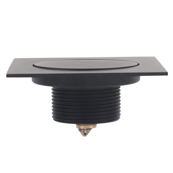 Xirurus 50MM/75MM Thick Brass Floor Drain Strainer Pop‑Up, Anti‑Overflow, Odor‑Resistant, Black, 4.33" Square