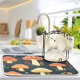 thumbnail image 2 of Yayeee Dish Drying Mat for Kitchen Counter Ultra Absorbent Easy Clean Pad 18x16", Black Mushroom Pattern, 2 of 7