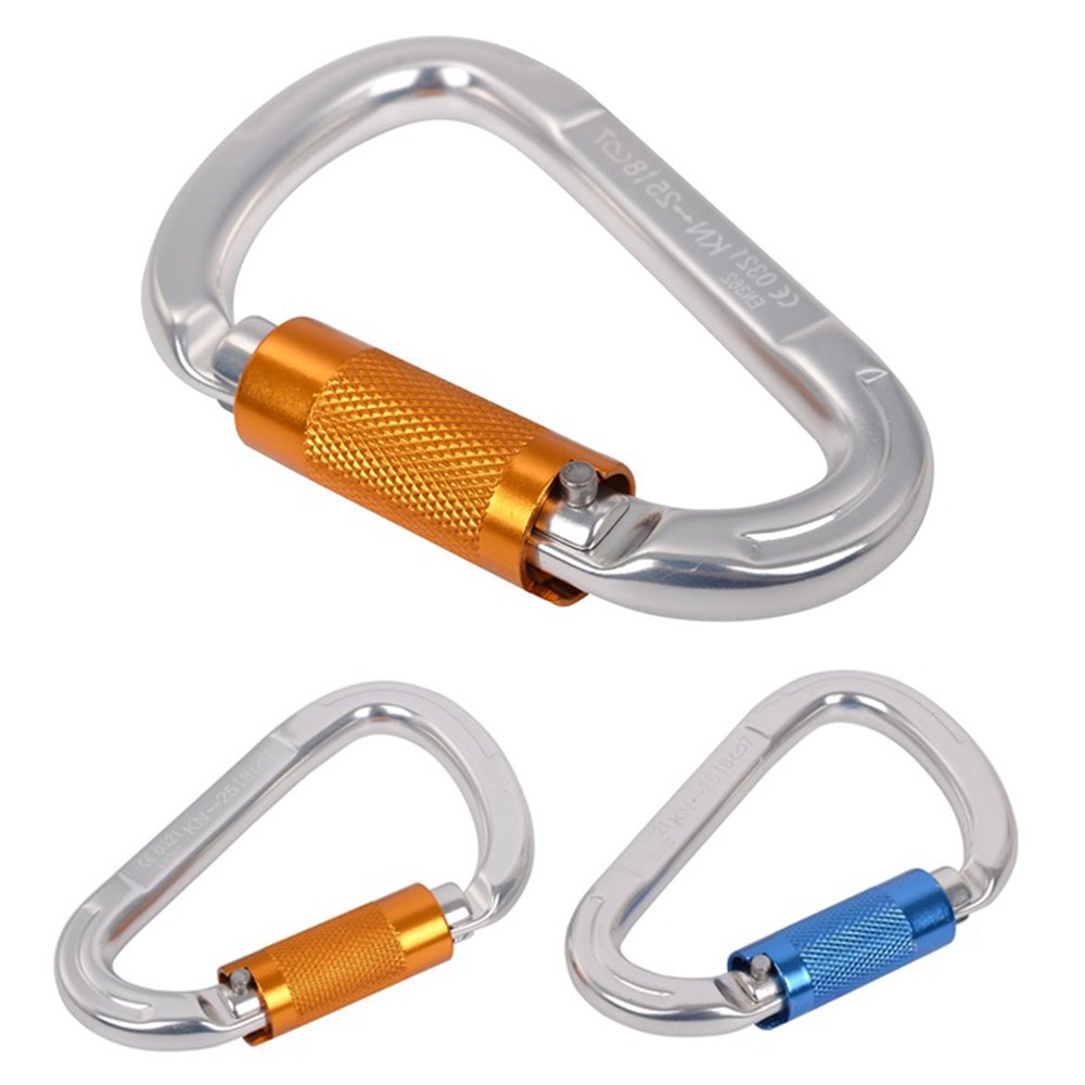 CDAR Rock Climbing Auto Locking Clip 25KN Heavy Duty Carabiner for