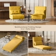 thumbnail image 5 of 3 in 1 Convertible Sofa Bed, Aiho sleeper Chair Bed with Adjustable Backrest, Perfect for Living Room, Bedroom, Small space, Yellow, 5 of 9