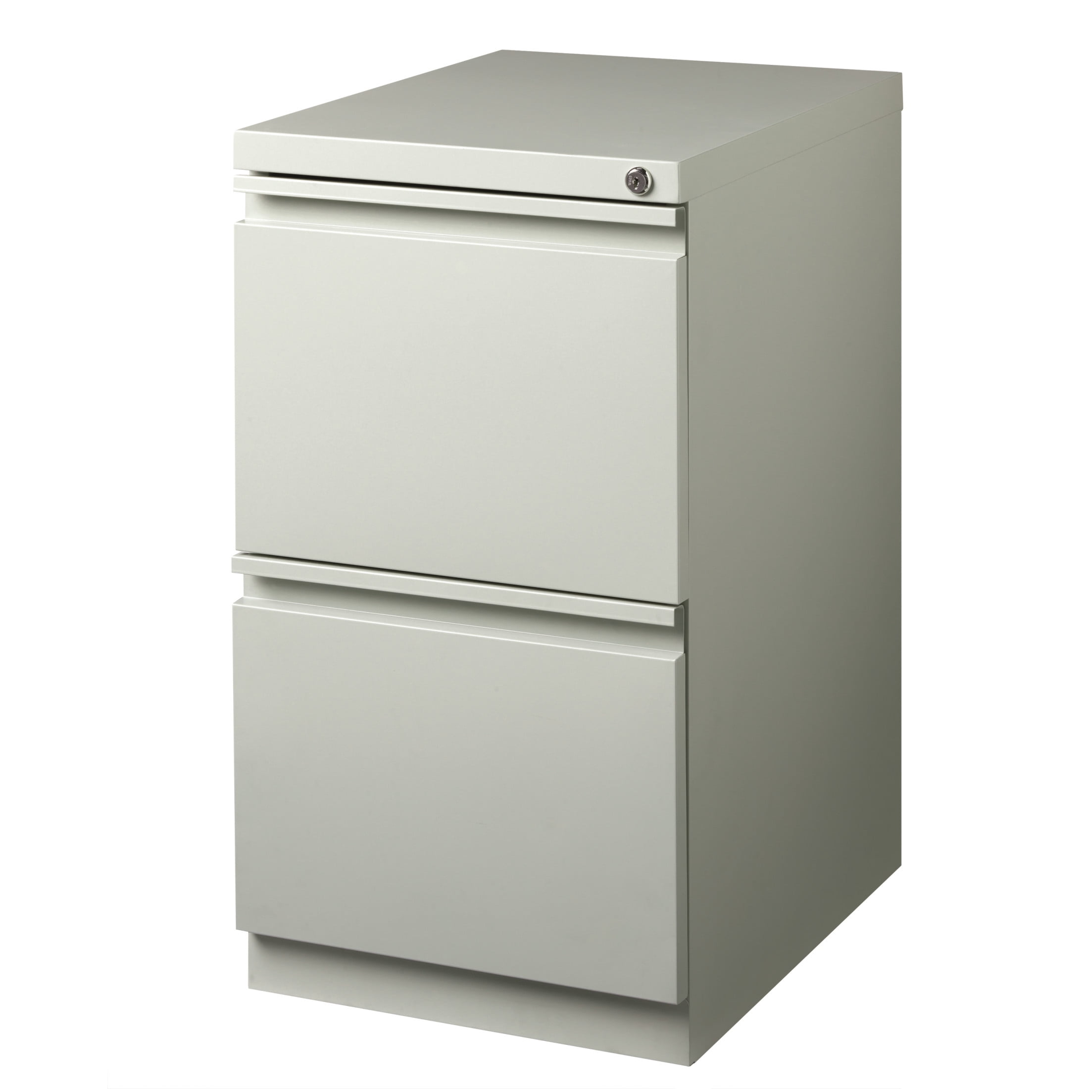 Hirsh Pro 20" Deep Mobile Pedestal File Cabinet 2 Drawer File-File, Letter Width, Gray