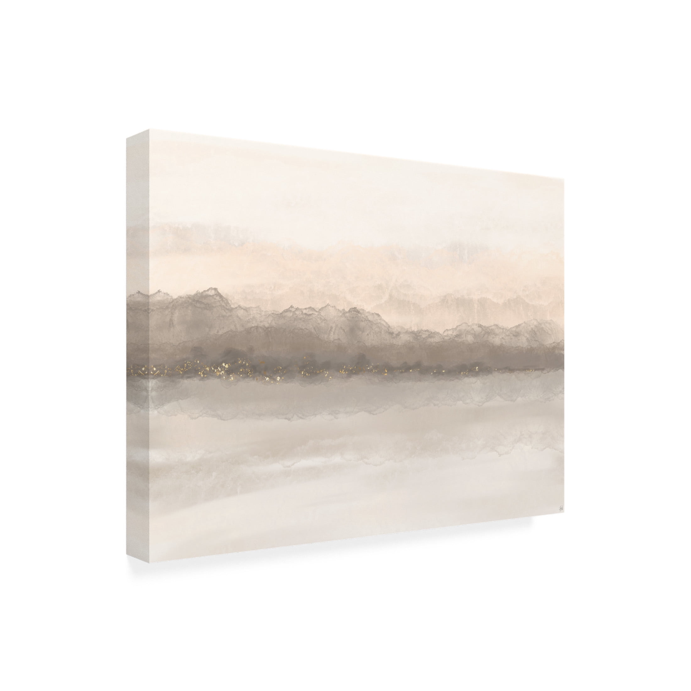 Canvas Wall Art - Line and Brush 'The Distant Edge' Wall Art for Living Room, Bedroom, or Office Décor by Trademark Fine Art - 32 x 24 Inches