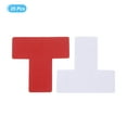 thumbnail image 3 of Uxcell 5s Location Marking Corner 2x2x0.8" 25 Pack T Shaped Floor Marker for Table, Desk, Floor, Red, 3 of 5