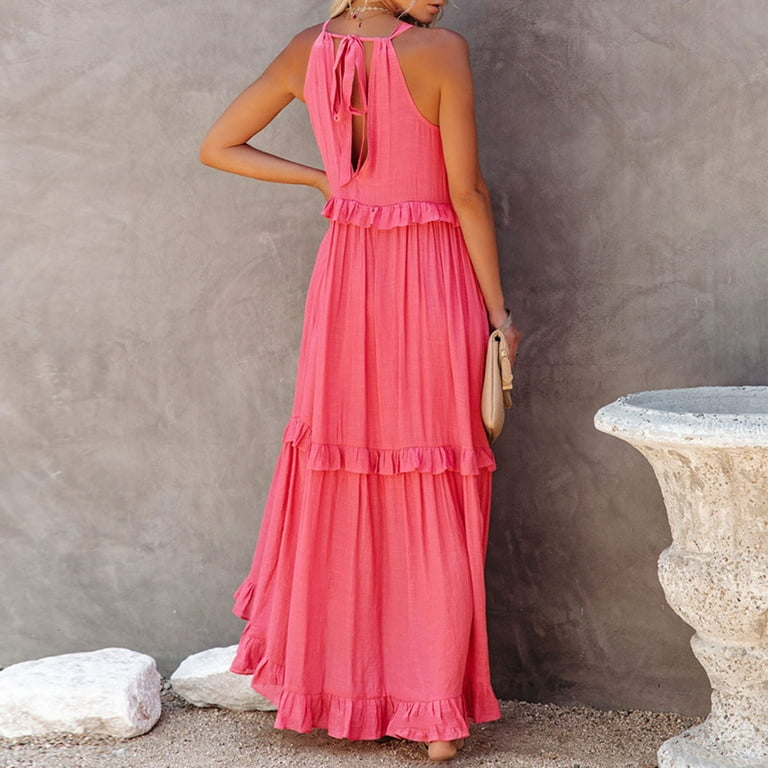 green emerald velvet dress Tiered Cotton Maxi Dress for Tall Women – Liv Tall